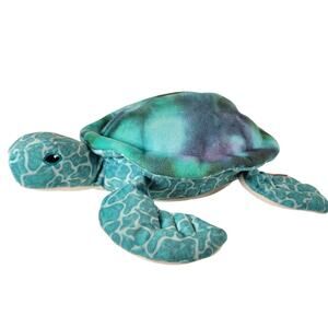 Sea Turtle Stuffed Animal Plush Toy Blue Green Tie Dye Douglas Plushy Stuffy